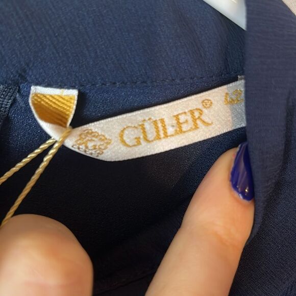 NWT Dark Blue Knee Length Loose Dress Tuay Guler - Picture 4 of 6